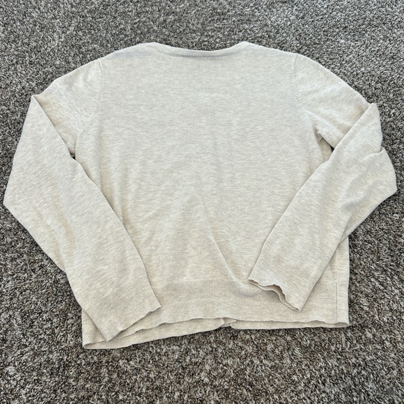 Women's Classic cream Cardigan Sweater - Picture 2 of 2